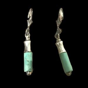 Turquoise and Sterling silver earrings 3 pair